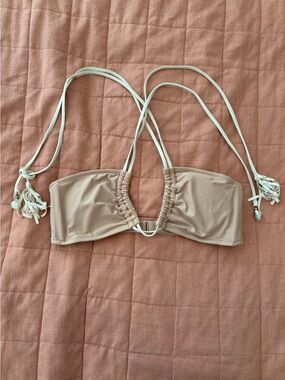 Aerie Neutral Bandeau Swim Top Bikini